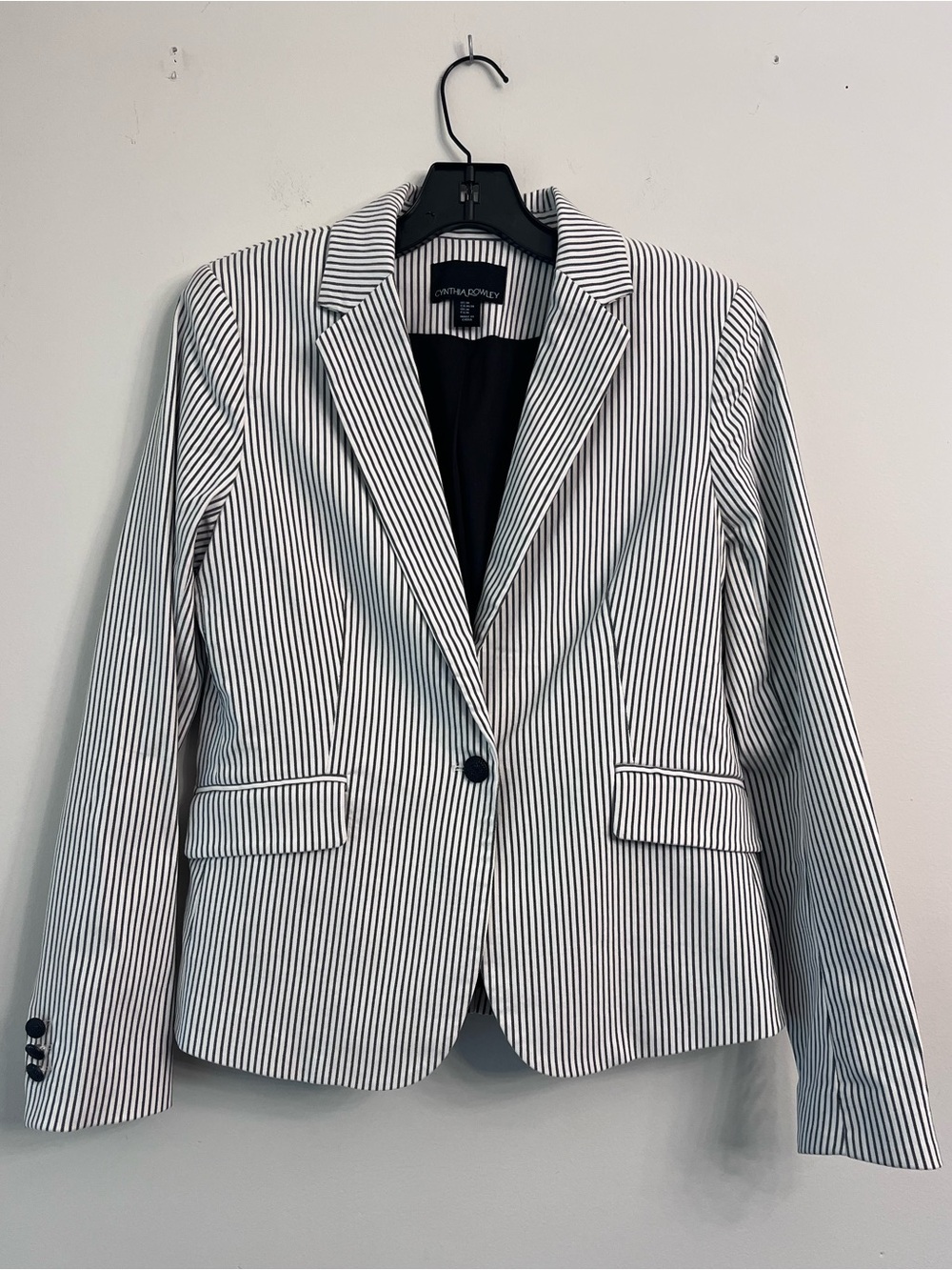 Cynthia Rowley Vertical Pinstripe Blazer